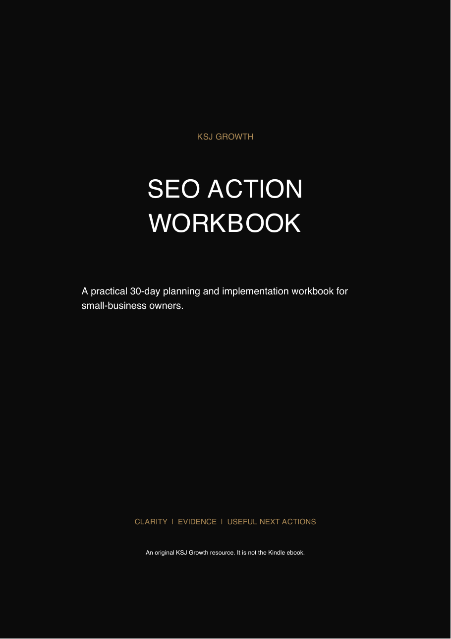Cover of the KSJ Growth SEO Action Workbook