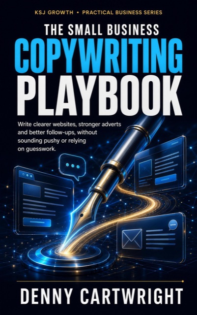 Cover of The Small Business Copywriting Playbook by Denny Cartwright.