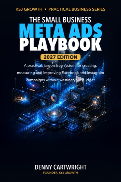Cover of The Small Business Meta Ads Playbook by Denny Cartwright.